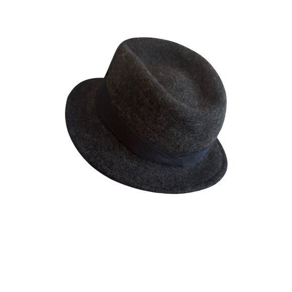 Hatch Womens Black Wool Fedora Hat With Ribbon Band One Size Fits All - Picture 3 of 6